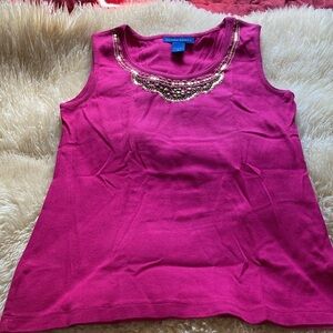 Karen Scott sleeveless top 100% cotton